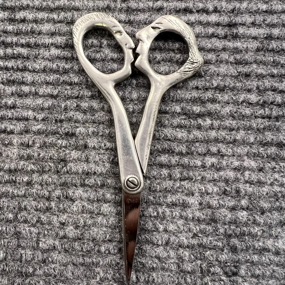 Vintage 1980's Rare Carrol Boyes Man & Women Kissing Motif Scissors South Africa